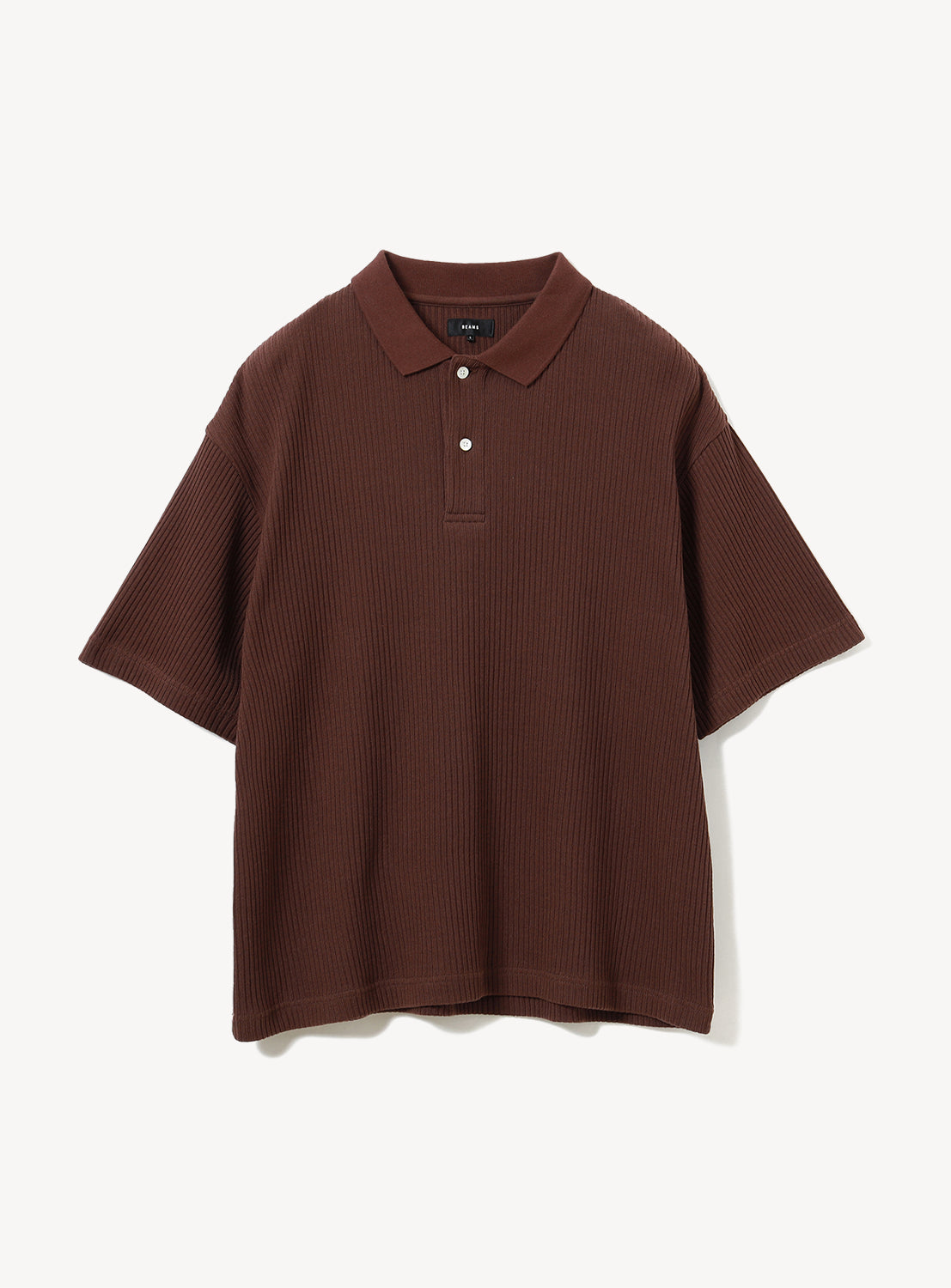 Short Ribbed Polo Shirt