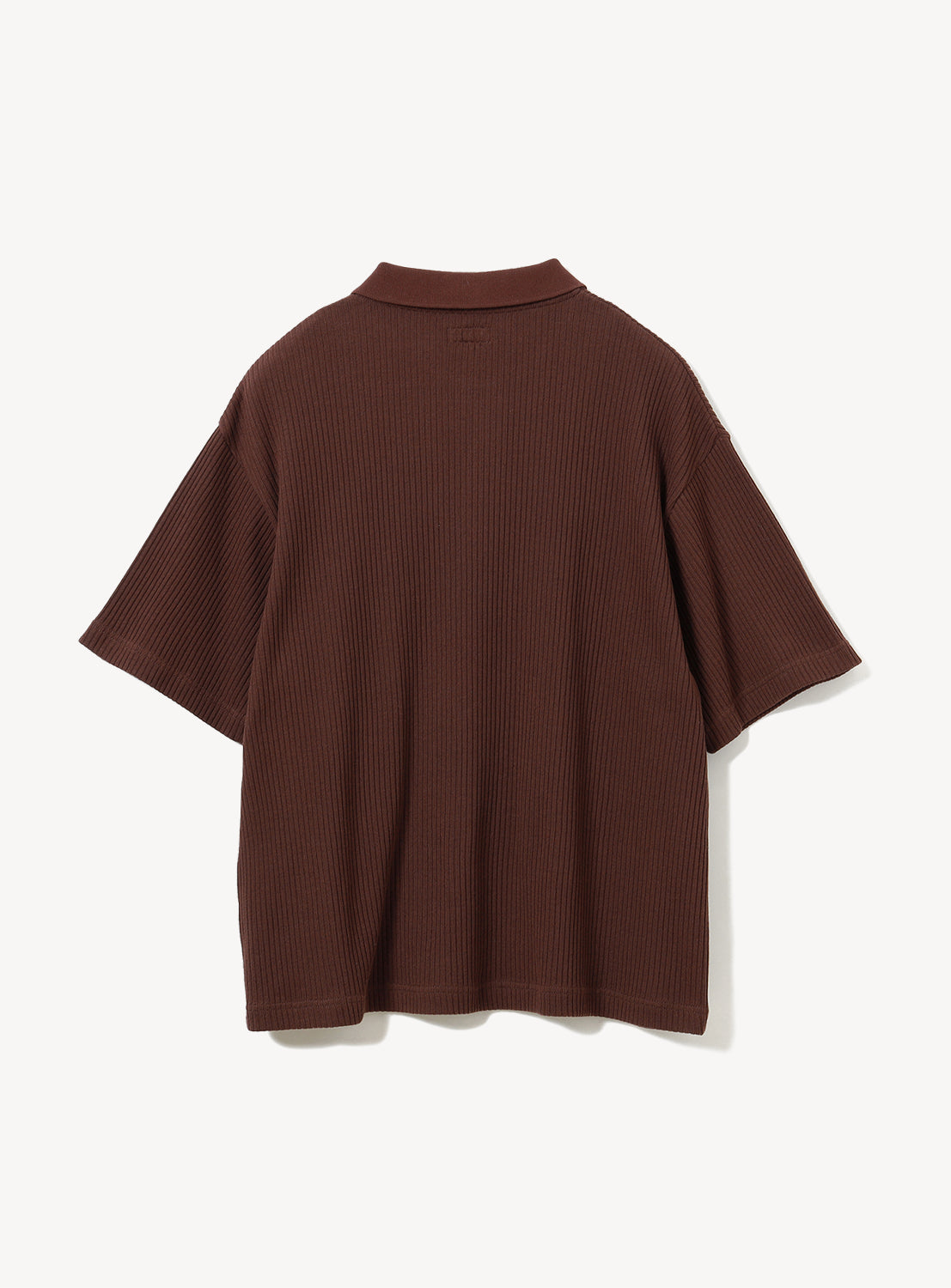 Short Ribbed Polo Shirt