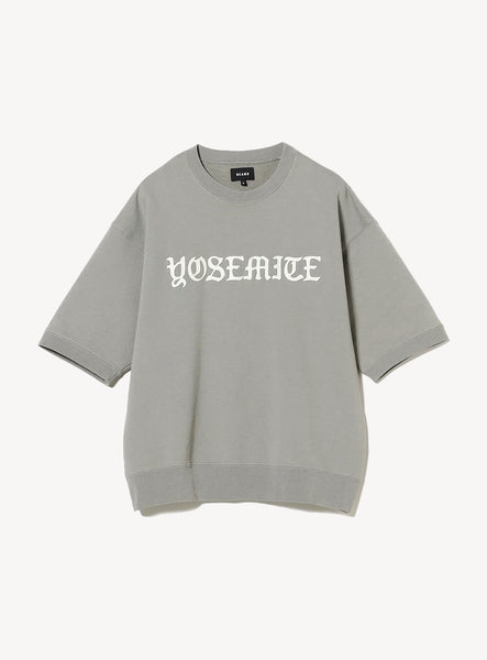50‘s Half Sleeve Sweatshirt GREY 無地 Overdyed Print Half-Sleeve Sweatshirt