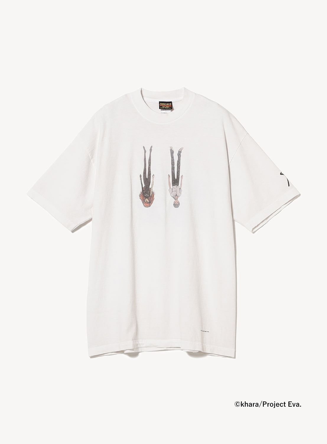 White graphic tee with a minimalist, sand-inspired print.