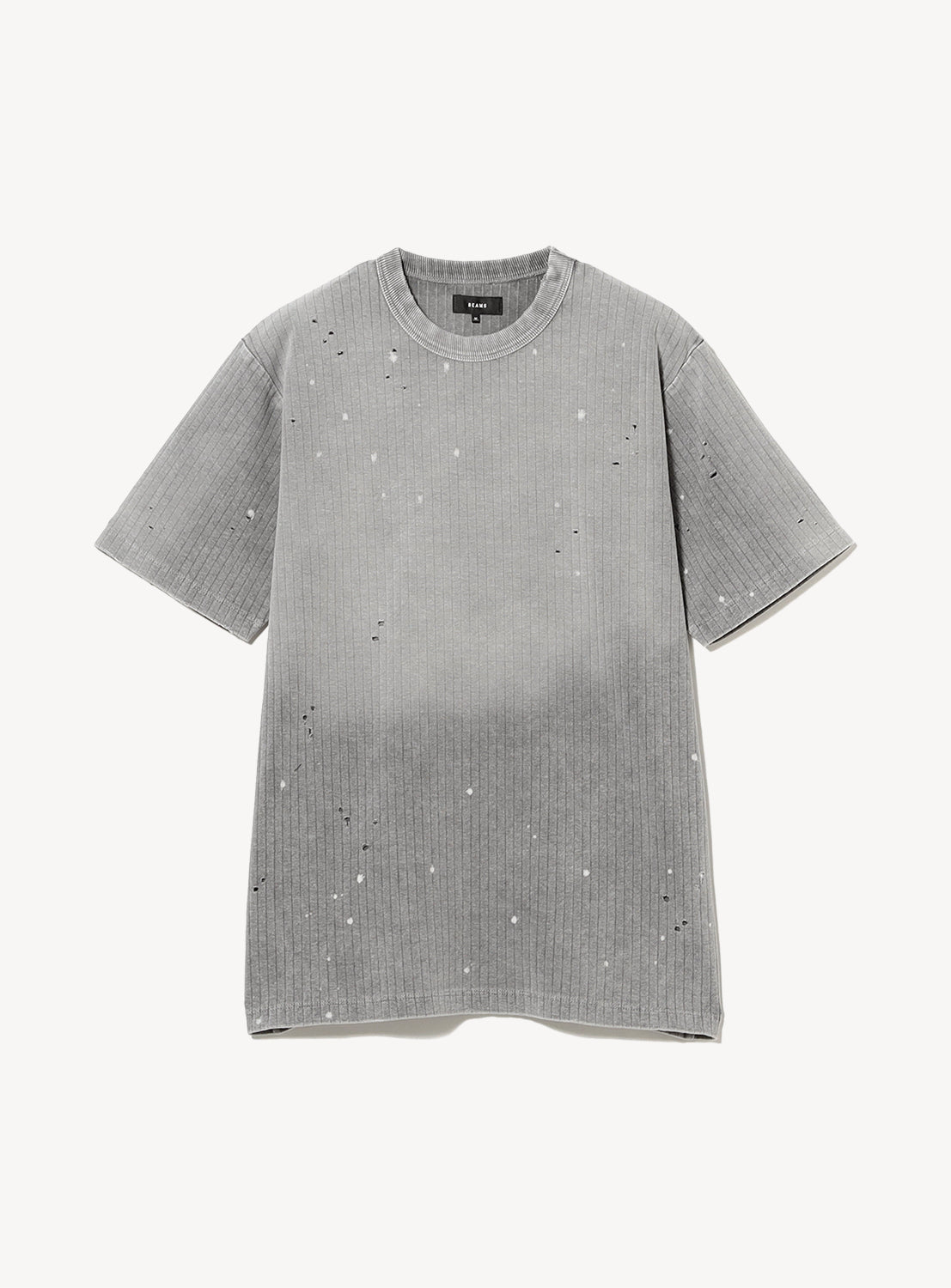 Faded Basic Fit Ribbed T-Shirt