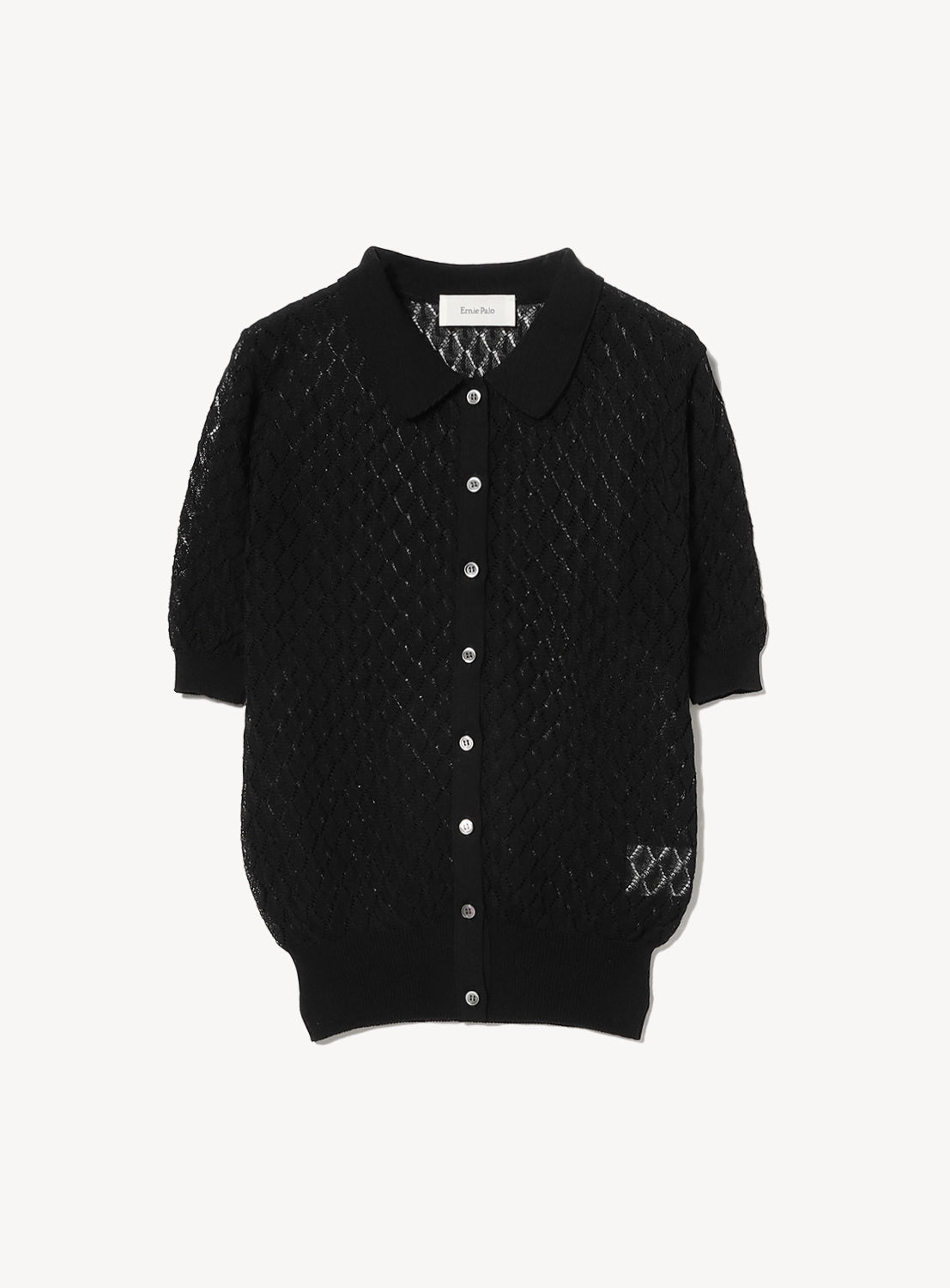 Knit Short-Sleeve Cardigan