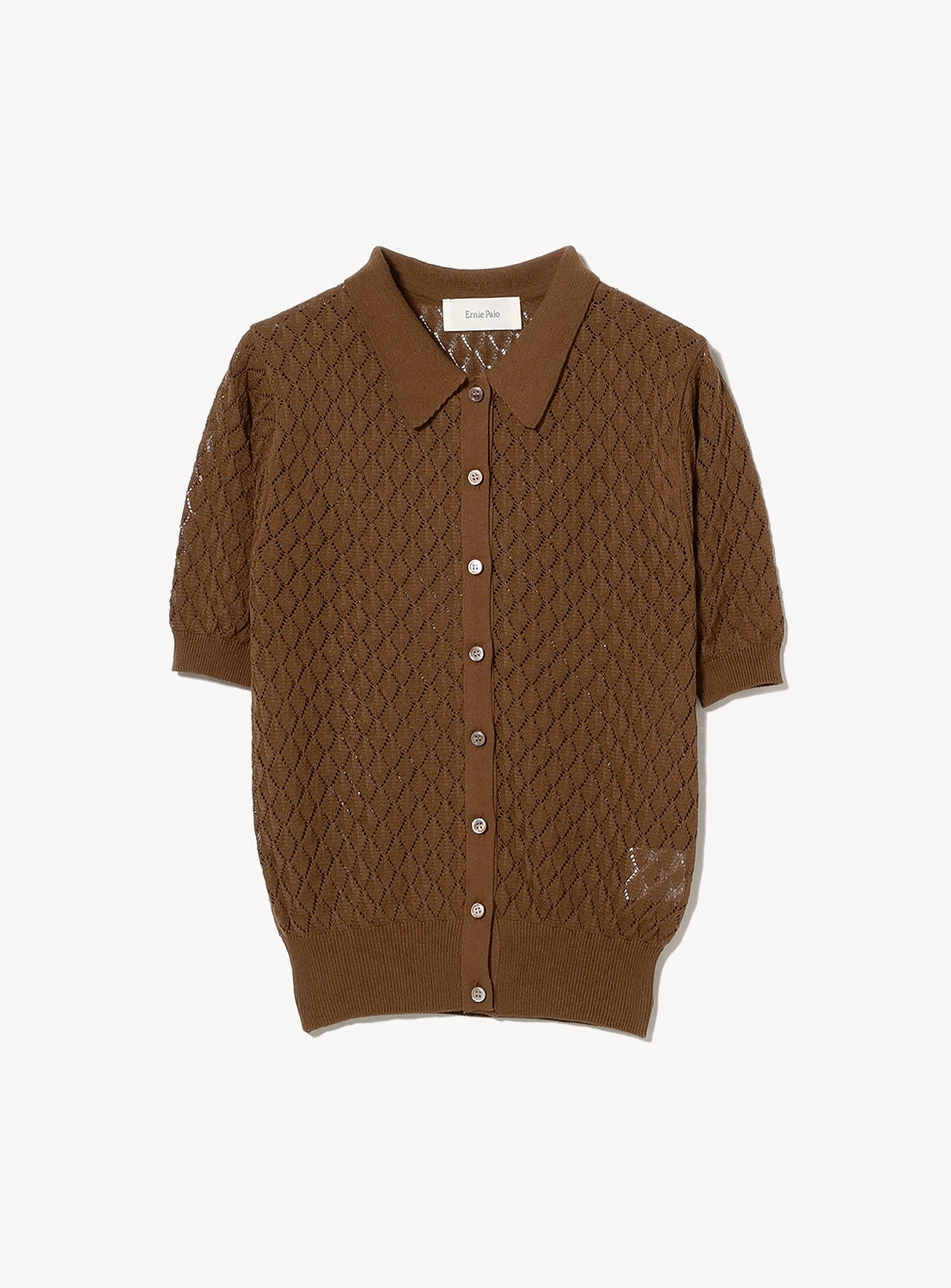 Knit Short-Sleeve Cardigan
