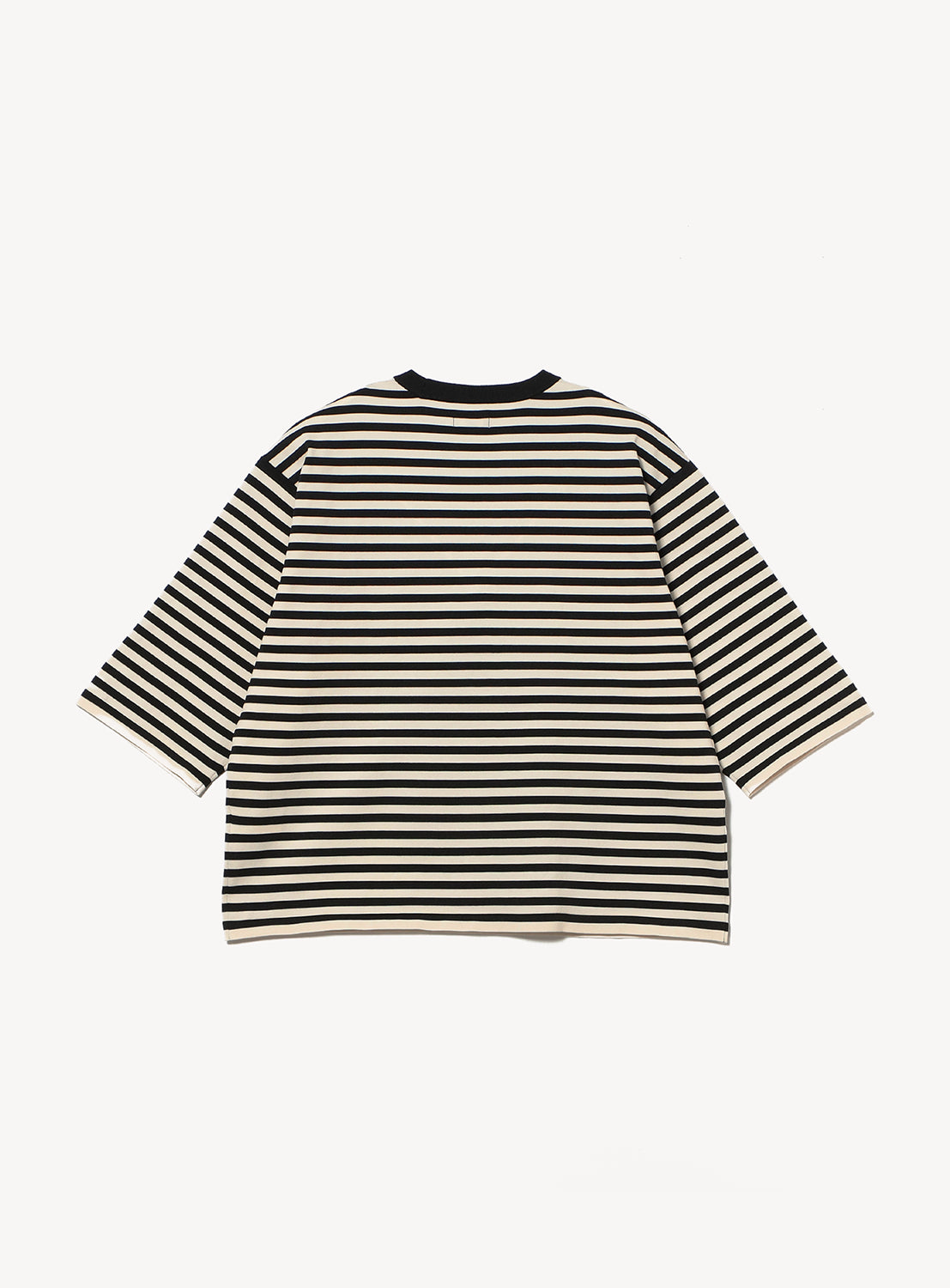 Wide Cropped Knit T-Shirt
