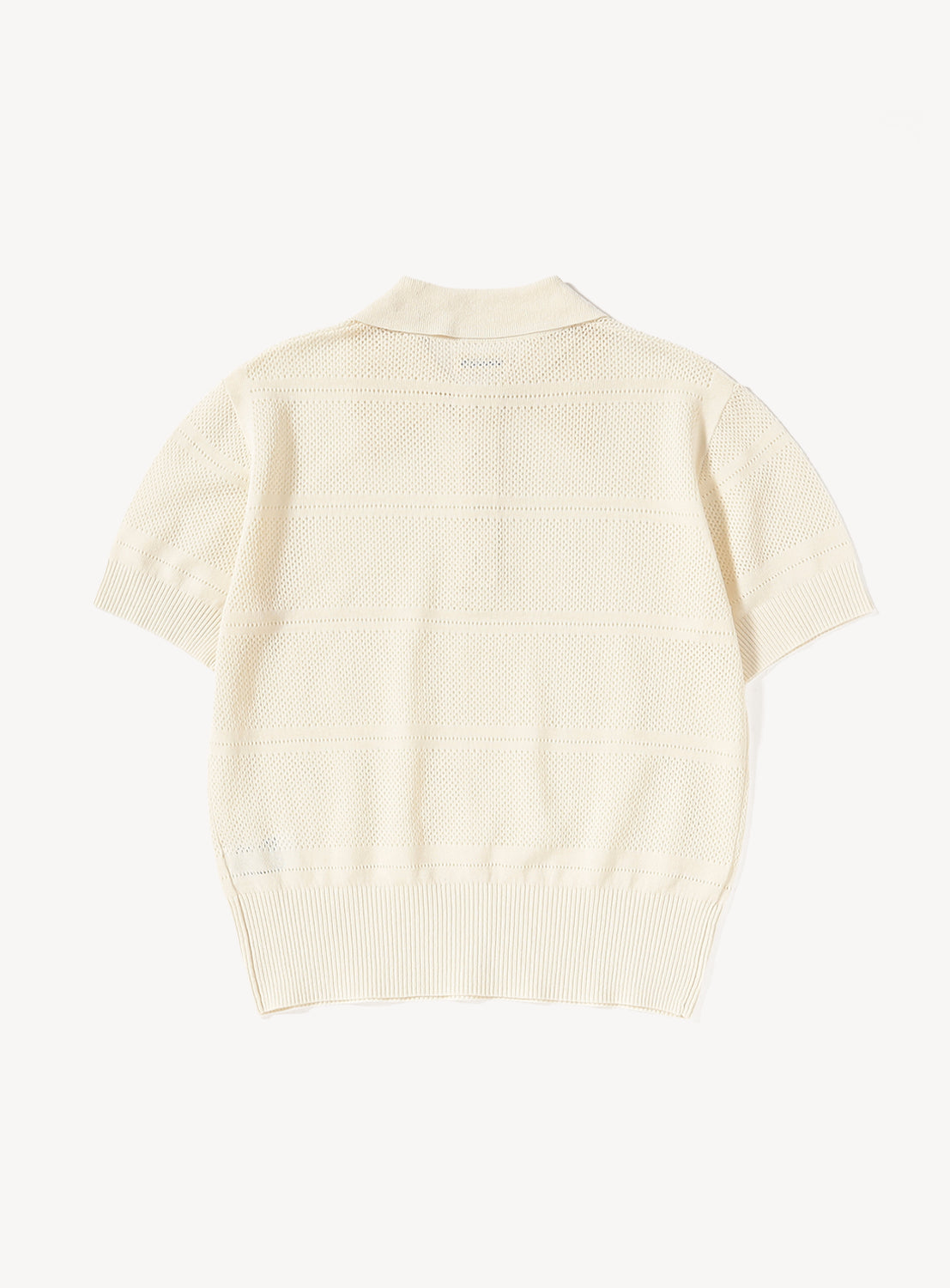 Openwork Knit Polo Shirt