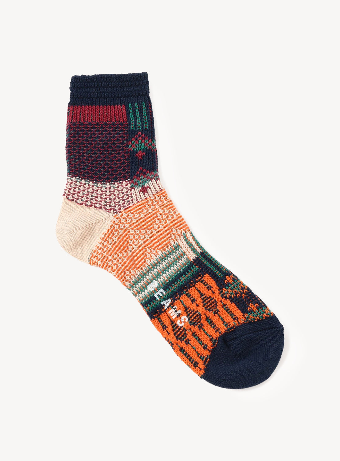 Multi-Color Links Knit Crew Socks