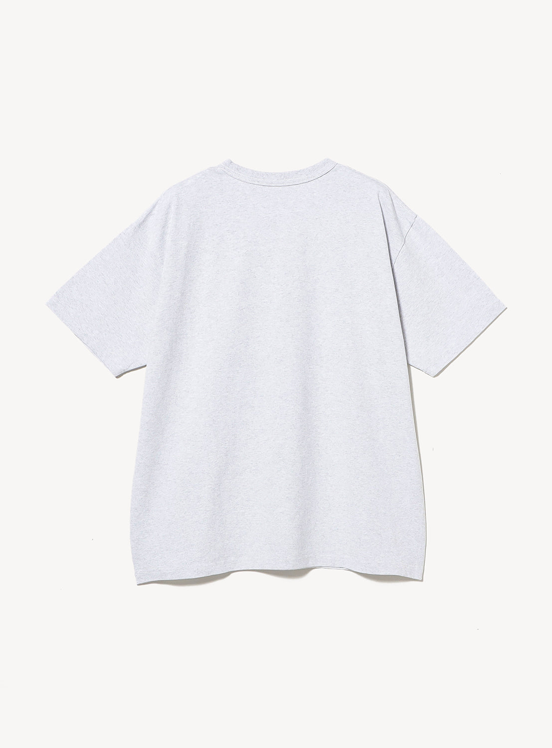 A plain light gray short-sleeve Tyrrell Winston - Win T-Shirt from BEAMS T is displayed against a white background, showing the back side with no visible logos, graphics, or text.