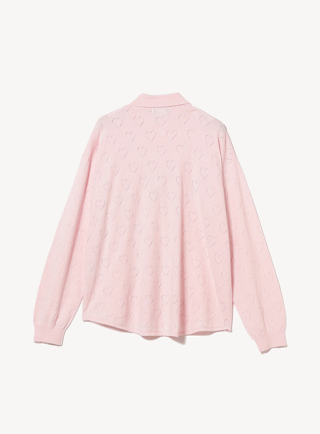 Flower Embroidery Knit Shirt