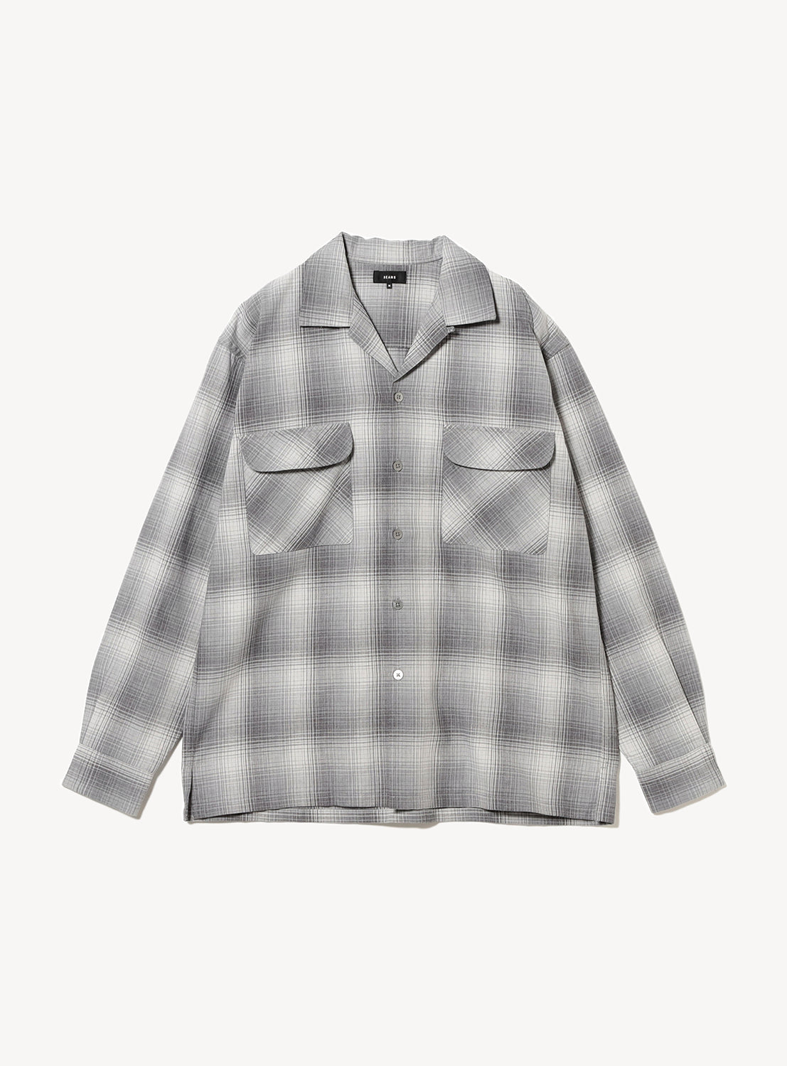 Ombre Check Open Collar Shirt Ombre Check Open Collar Shirt