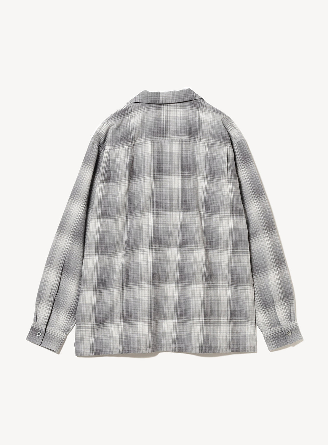 Ombre Check Open Collar Shirt Ombre Check Open Collar Shirt
