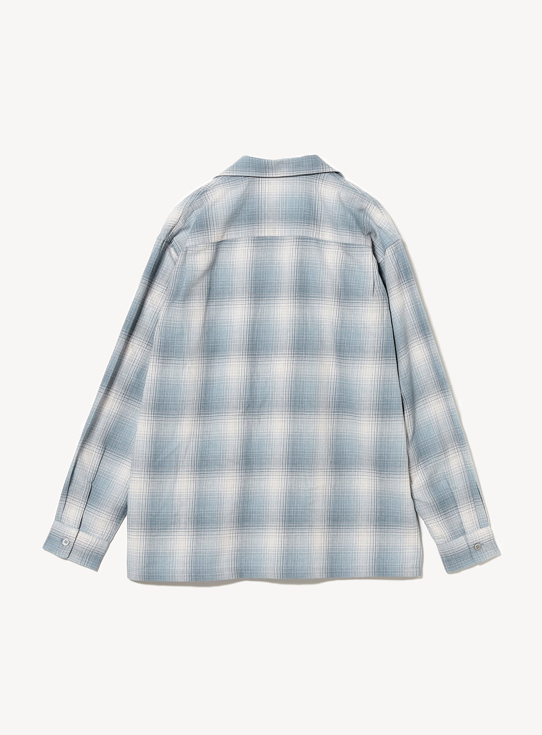 Ombre Check Open Collar Shirt