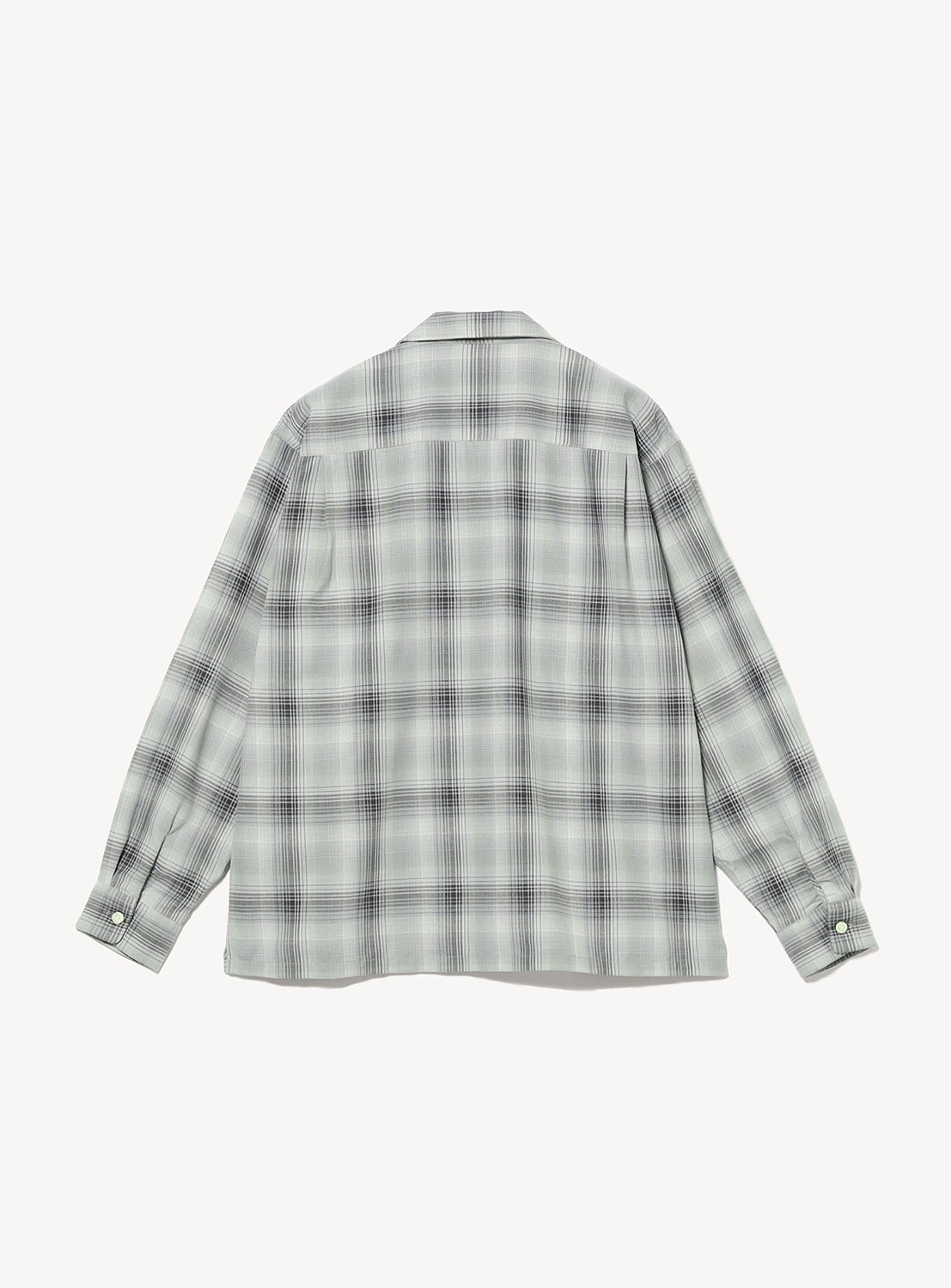 Ombre Check Open Collar Shirt