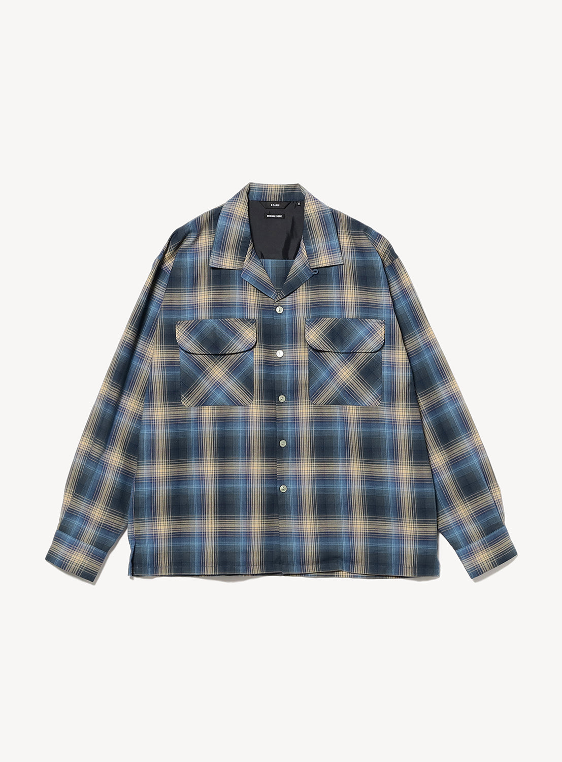 Ombre Check Open Collar Shirt Ombre Check Open Collar Shirt