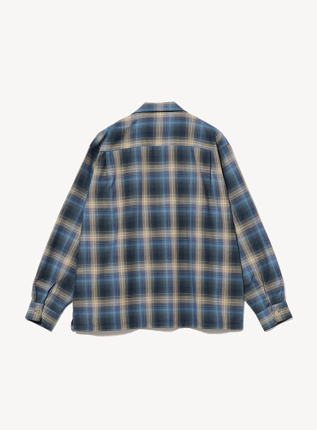 Ombre Check Open Collar Shirt