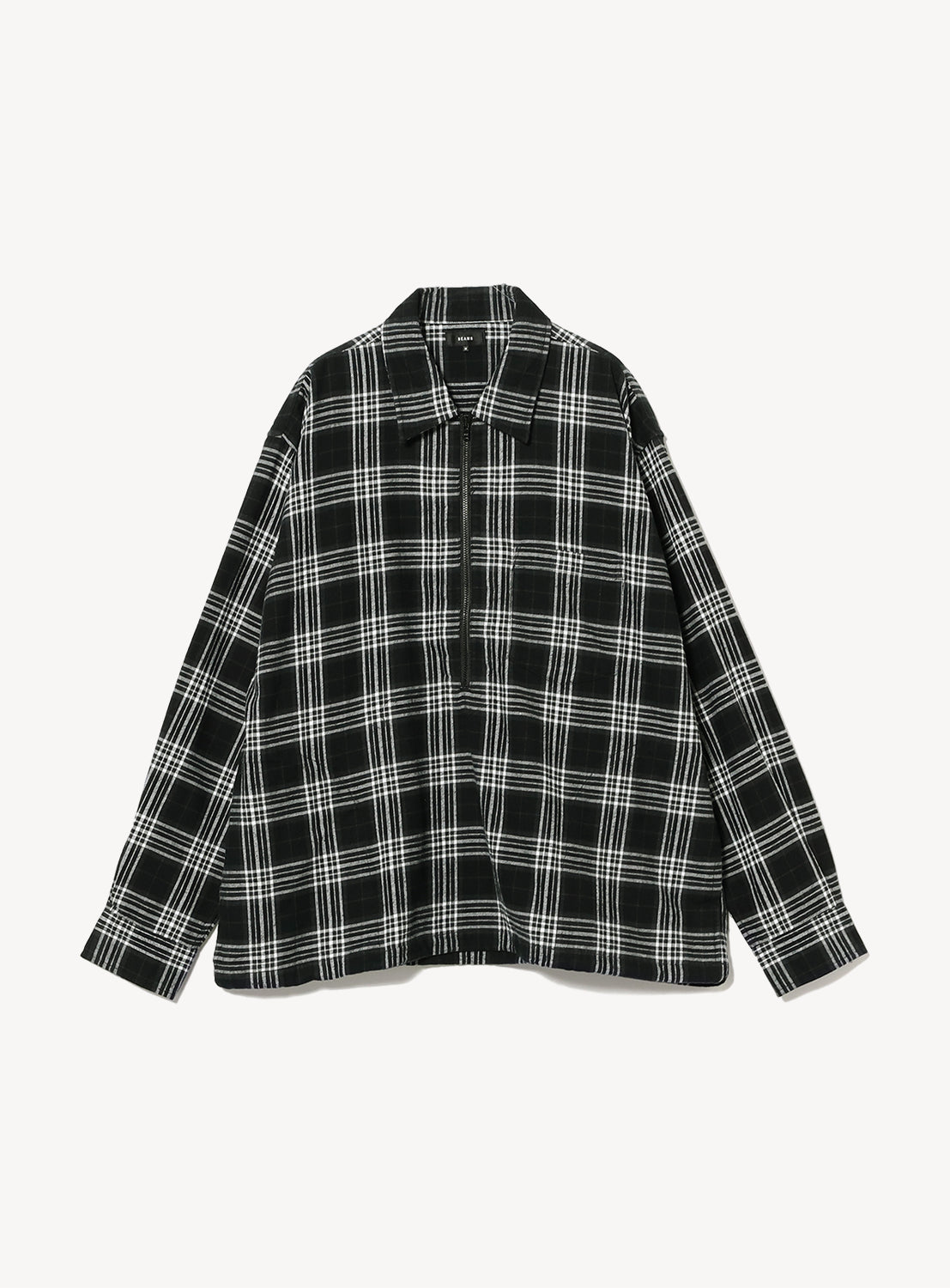 Half Zip Check Shirt