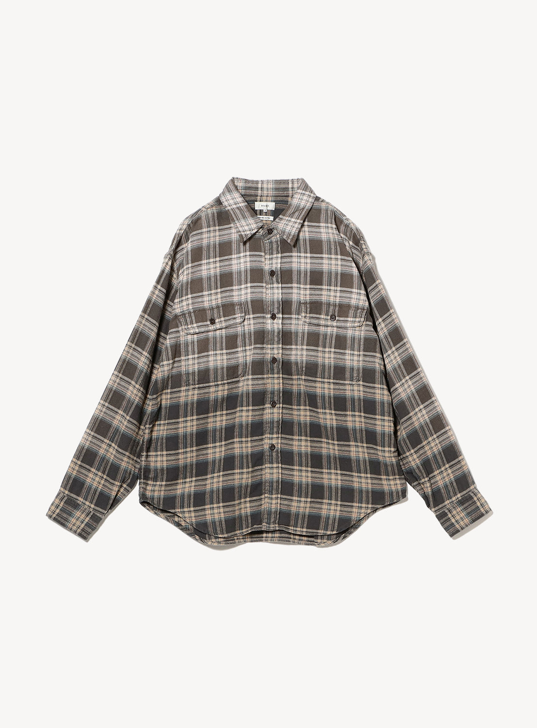 Wide-Fit Faded Check Shirt