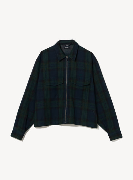 Mesh Checkered Zip Up Shirt Mesh Checkered Zip Up Shirt
