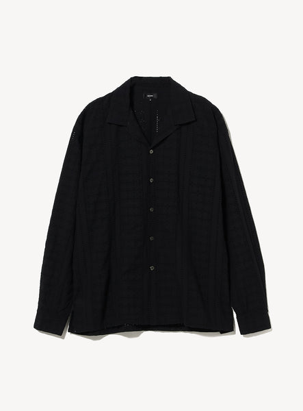 Lace Open Collar Shirt