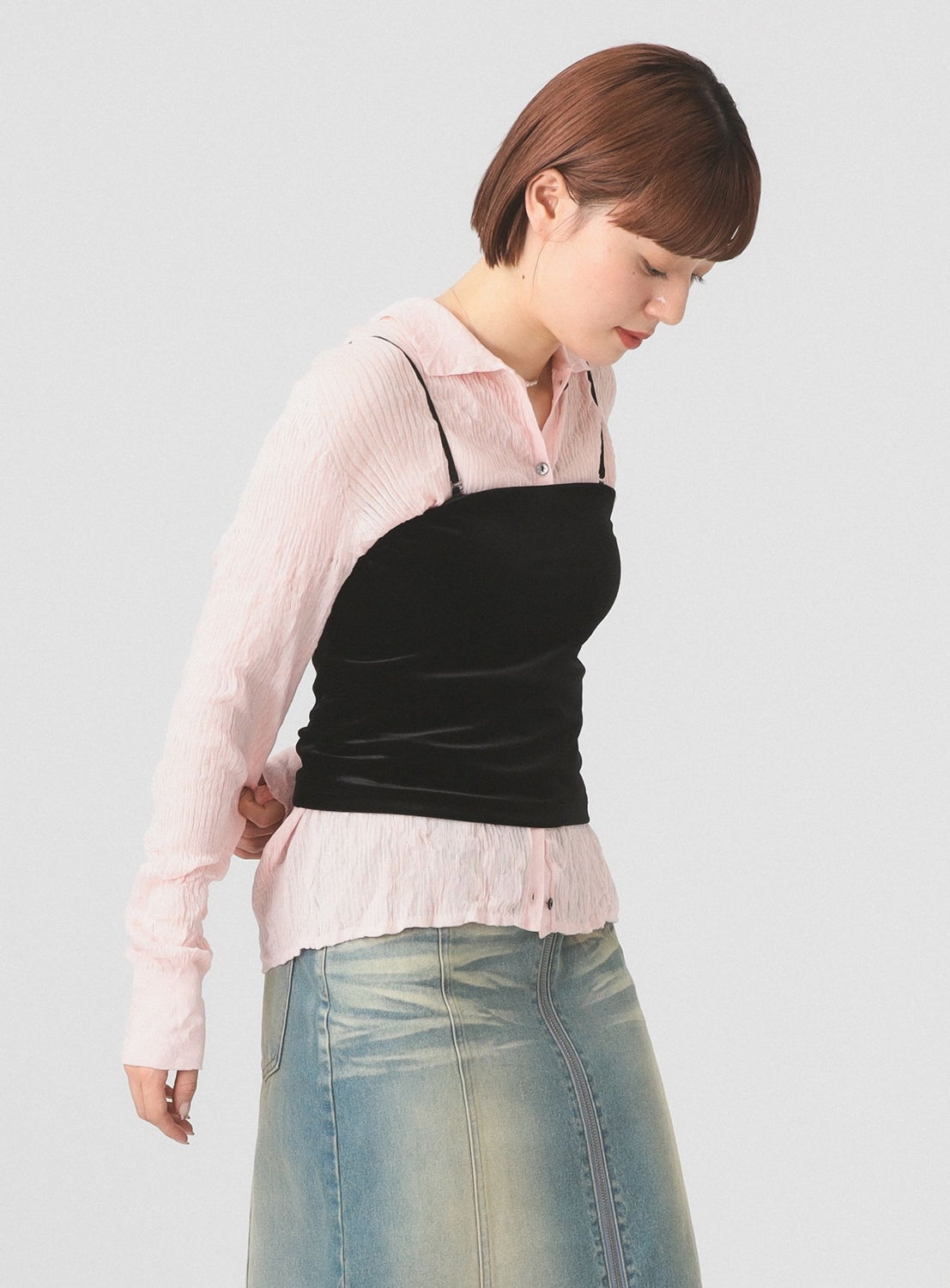 2-Way Convertible Velour Camisole