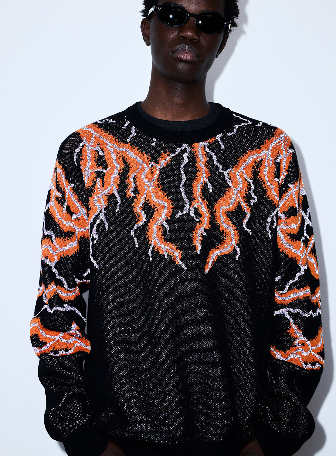 12-Gauge Thunder Reflective Crew Neck Knit 12-Gauge Thunder Reflective Crew Neck Knit