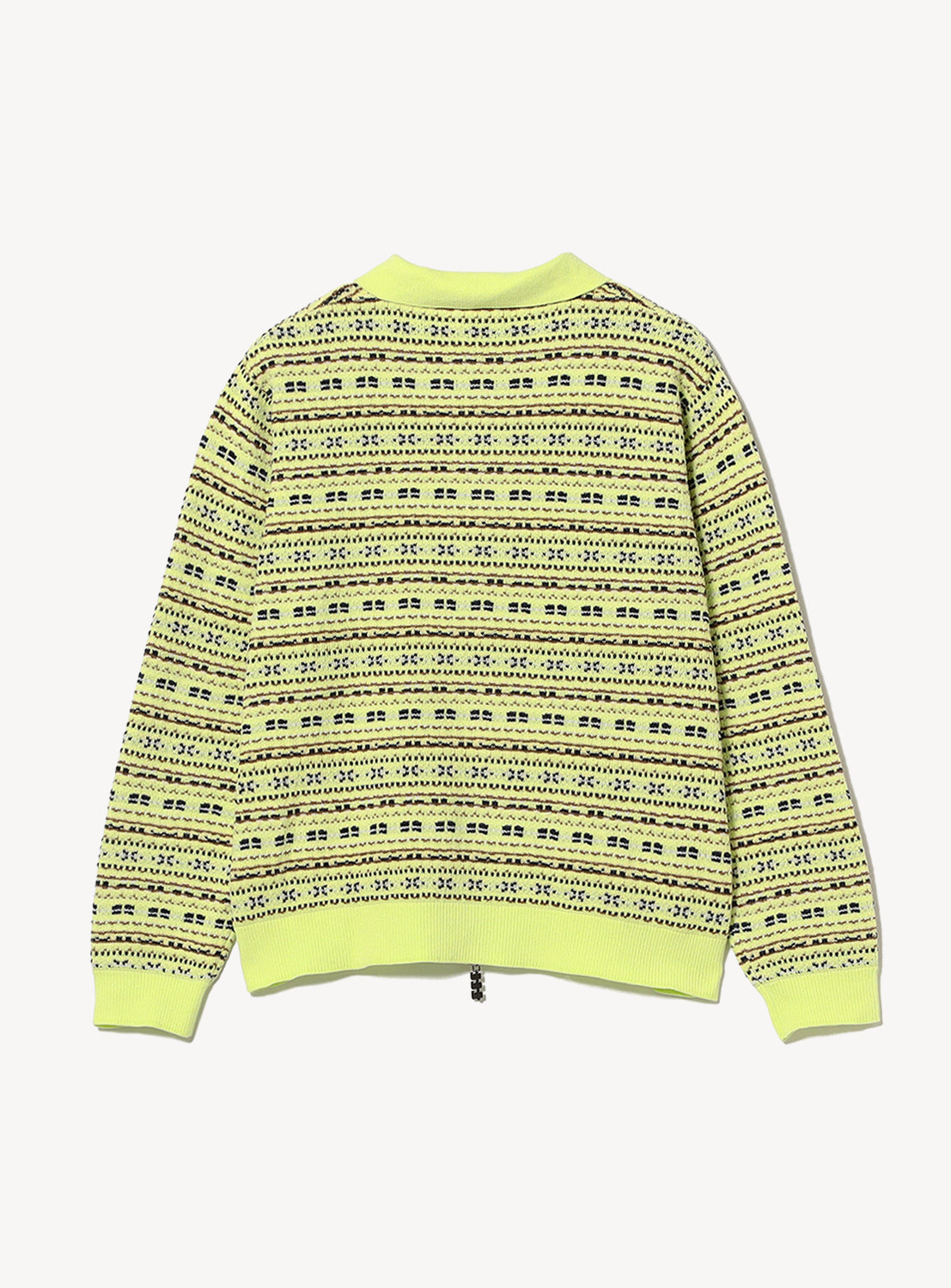 Zip Up Knit Polo Cardigan