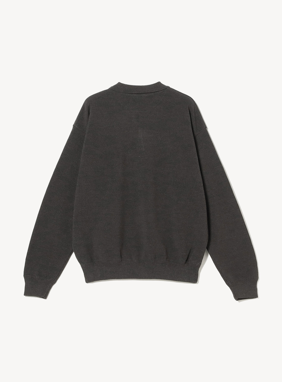 Dark gray sweater on a white background.