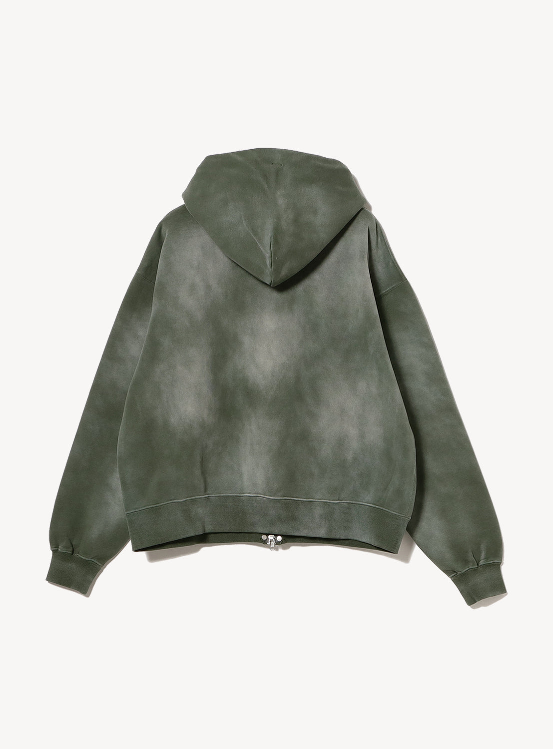 Faded Rivet Full-Zip Wide Short Fit Hoodie