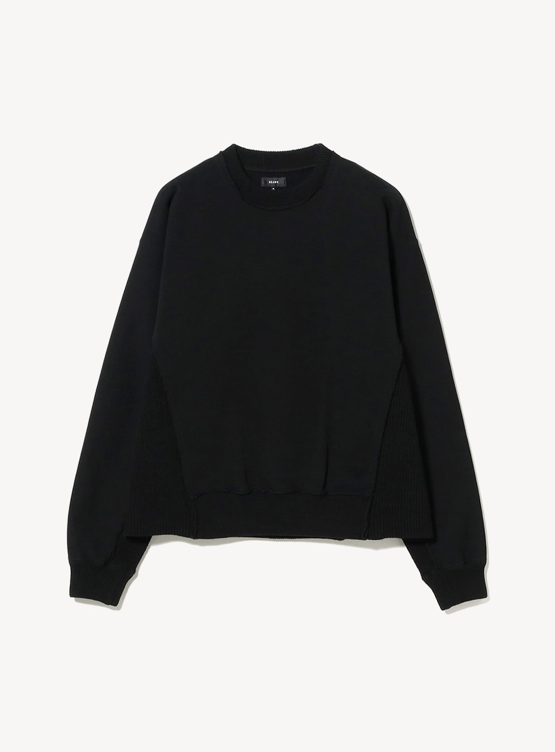 Hybrid Knit-Fleece Crew Neck Sweatshirt