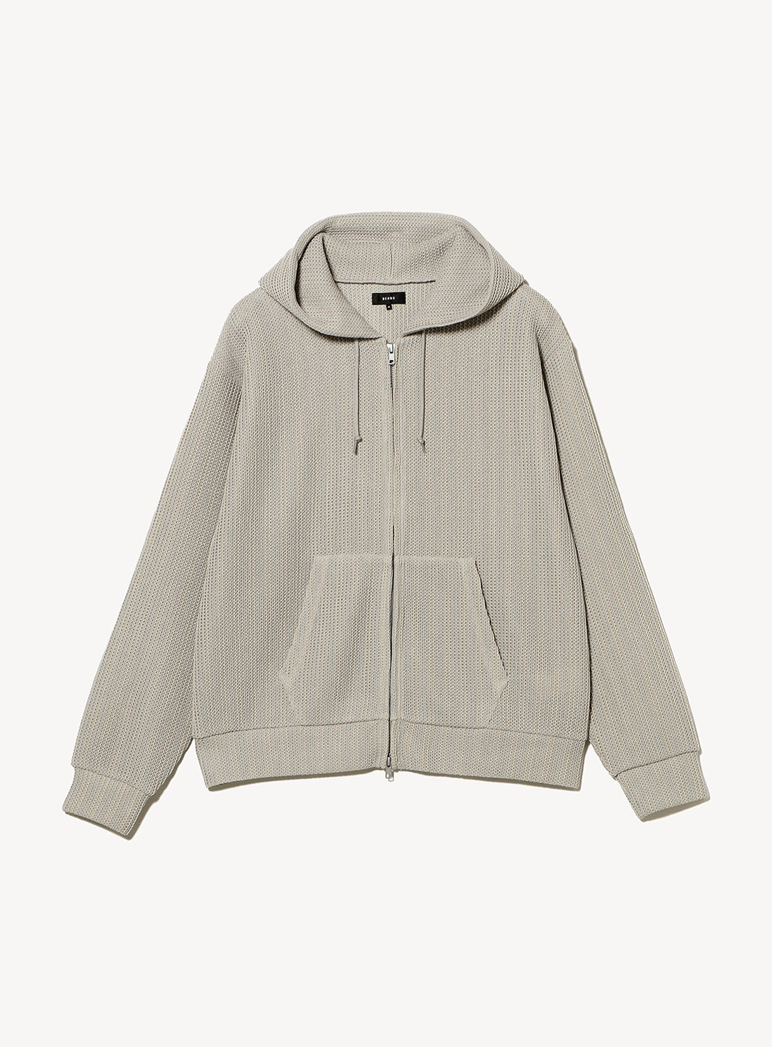 Relaxed Fit Mesh Zip-Up Hoodie