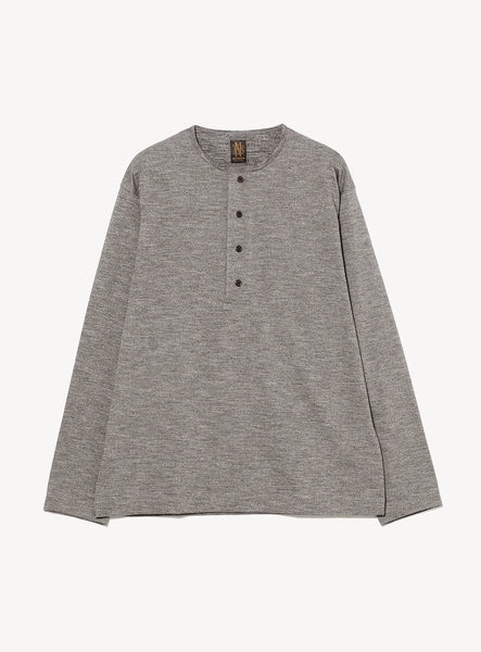 Slub Mix Sleeping Long Sleeve T-Shirt