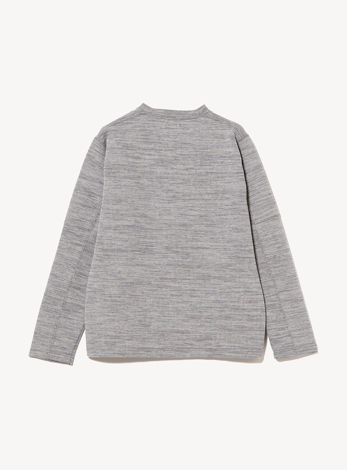 Double-Face Rib Knit Long-Sleeve Top