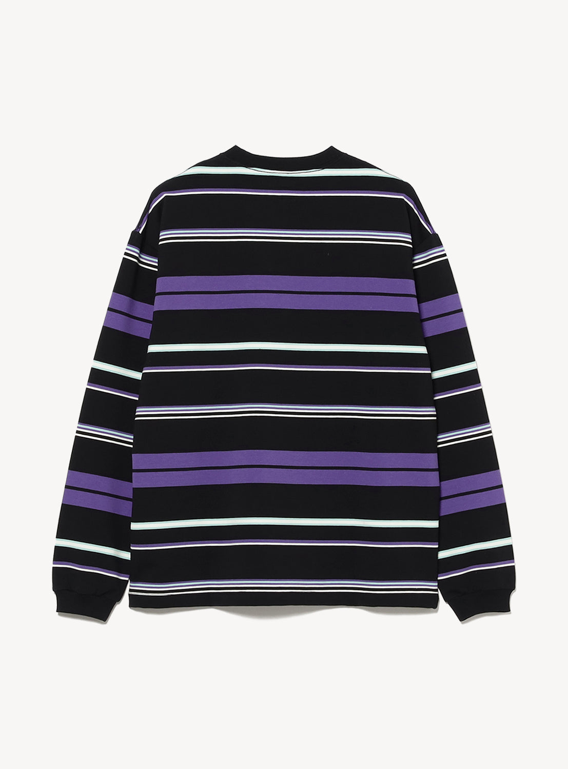 Multi-Stripe Crew Neck Wide Fit Sweatshirt