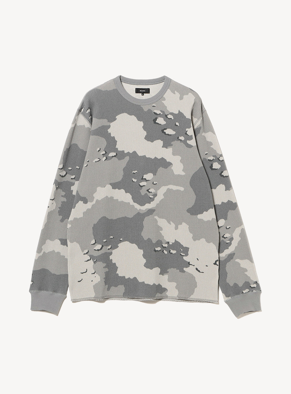 BEAMS カモフラージュ サーマルロンT Sサイズ LT.GREY Camouflage Thermal Tee