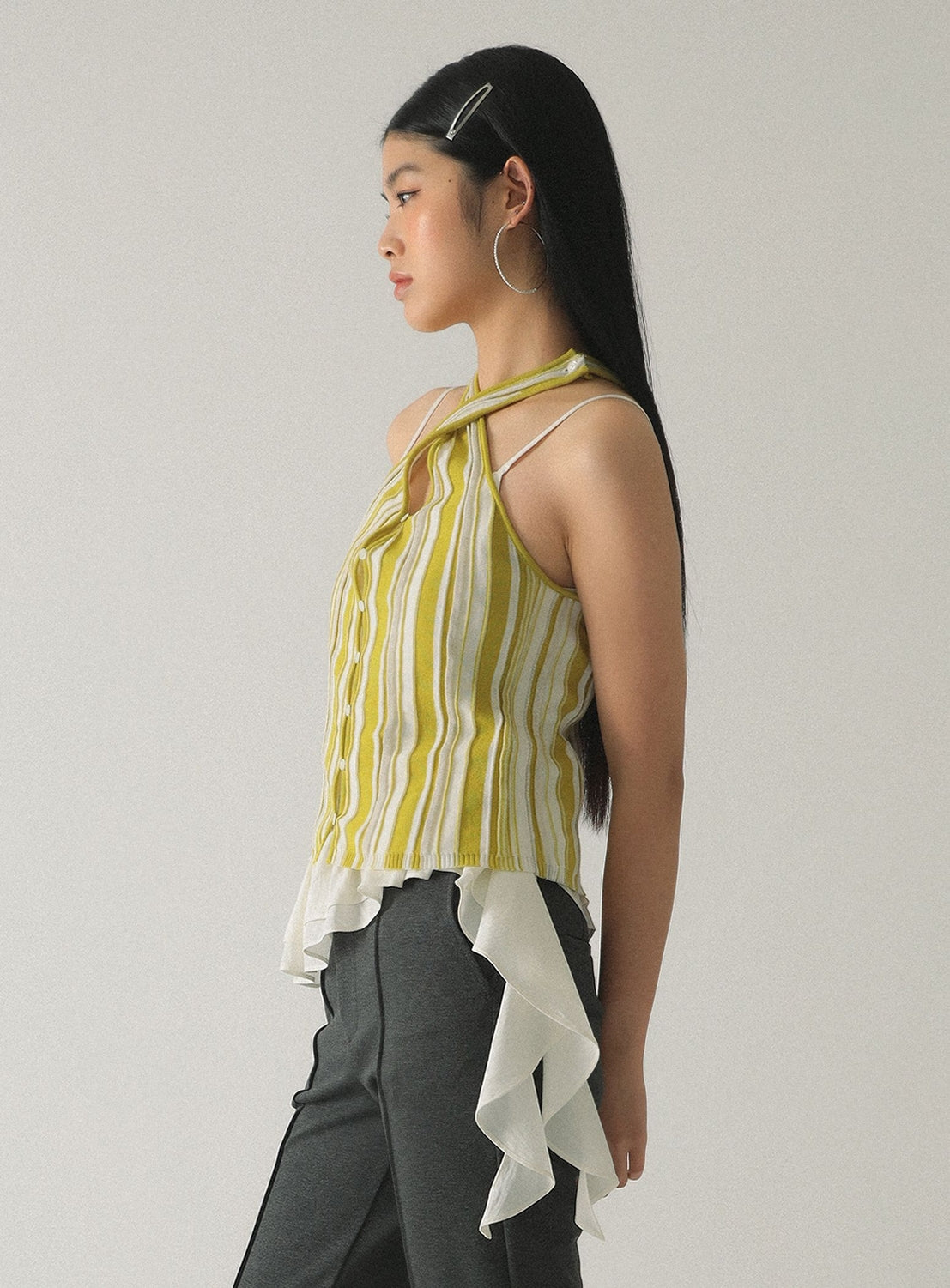 Versatile Multi-Stripe Knit Camisole