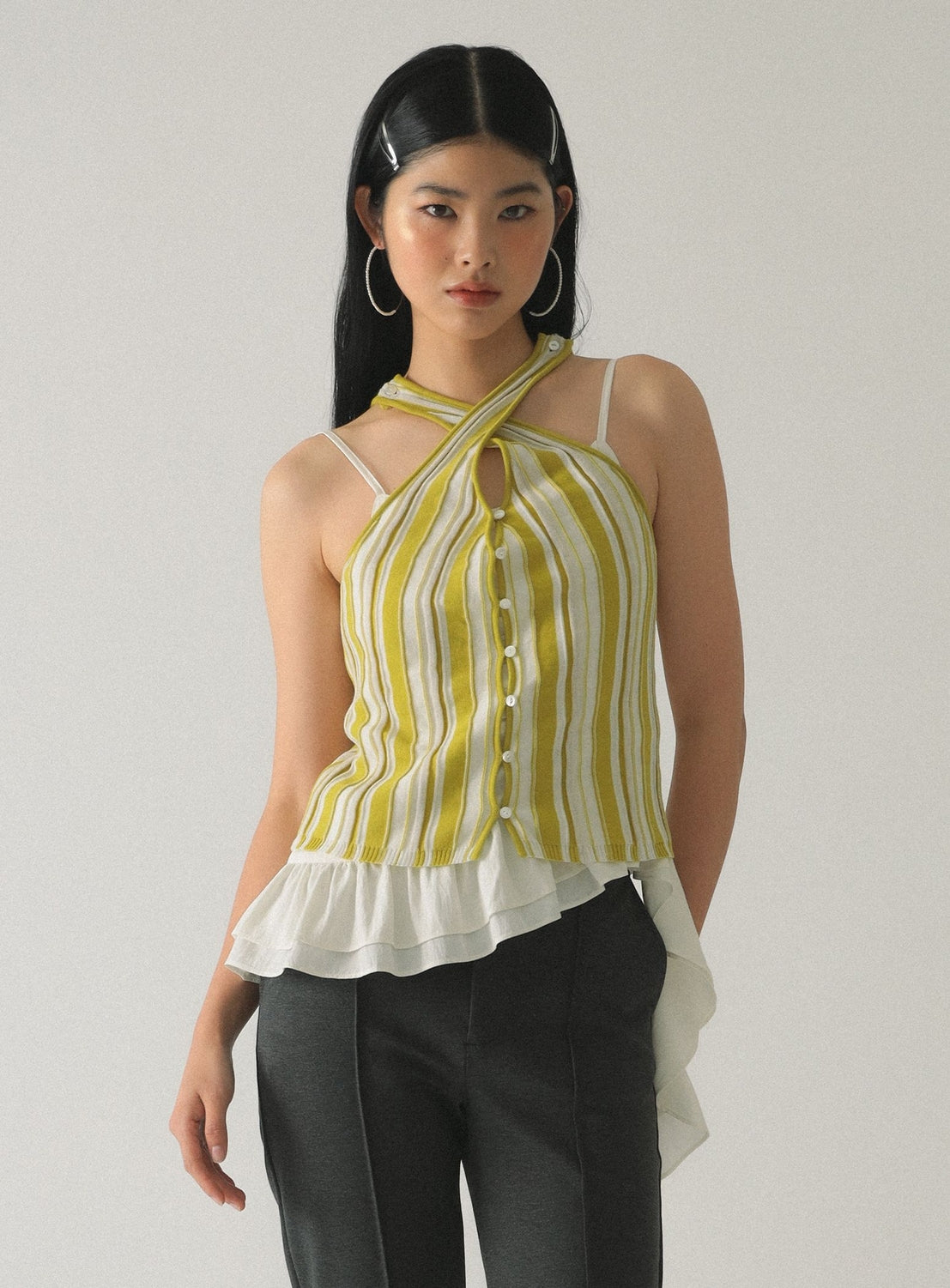 Versatile Multi-Stripe Knit Camisole