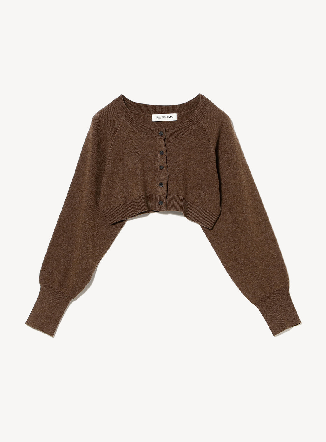 Cropped Crew Neck Cardigan