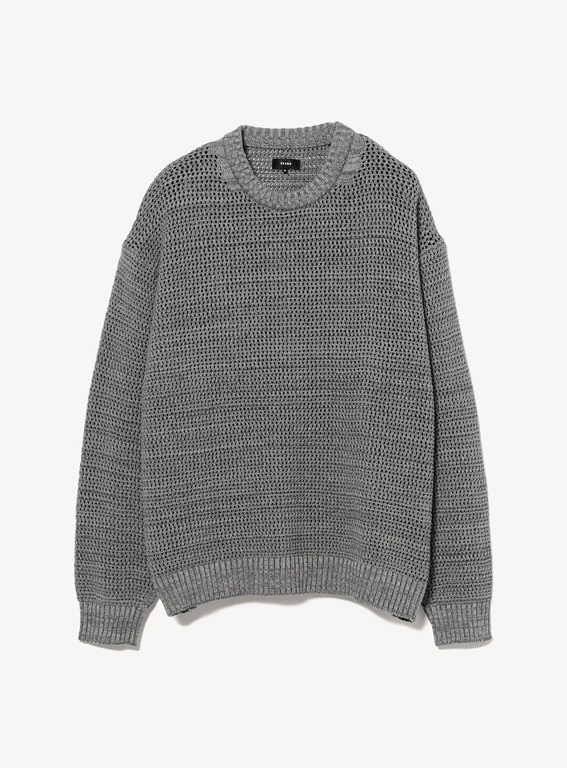 Heathered Mesh Crewneck Knit
