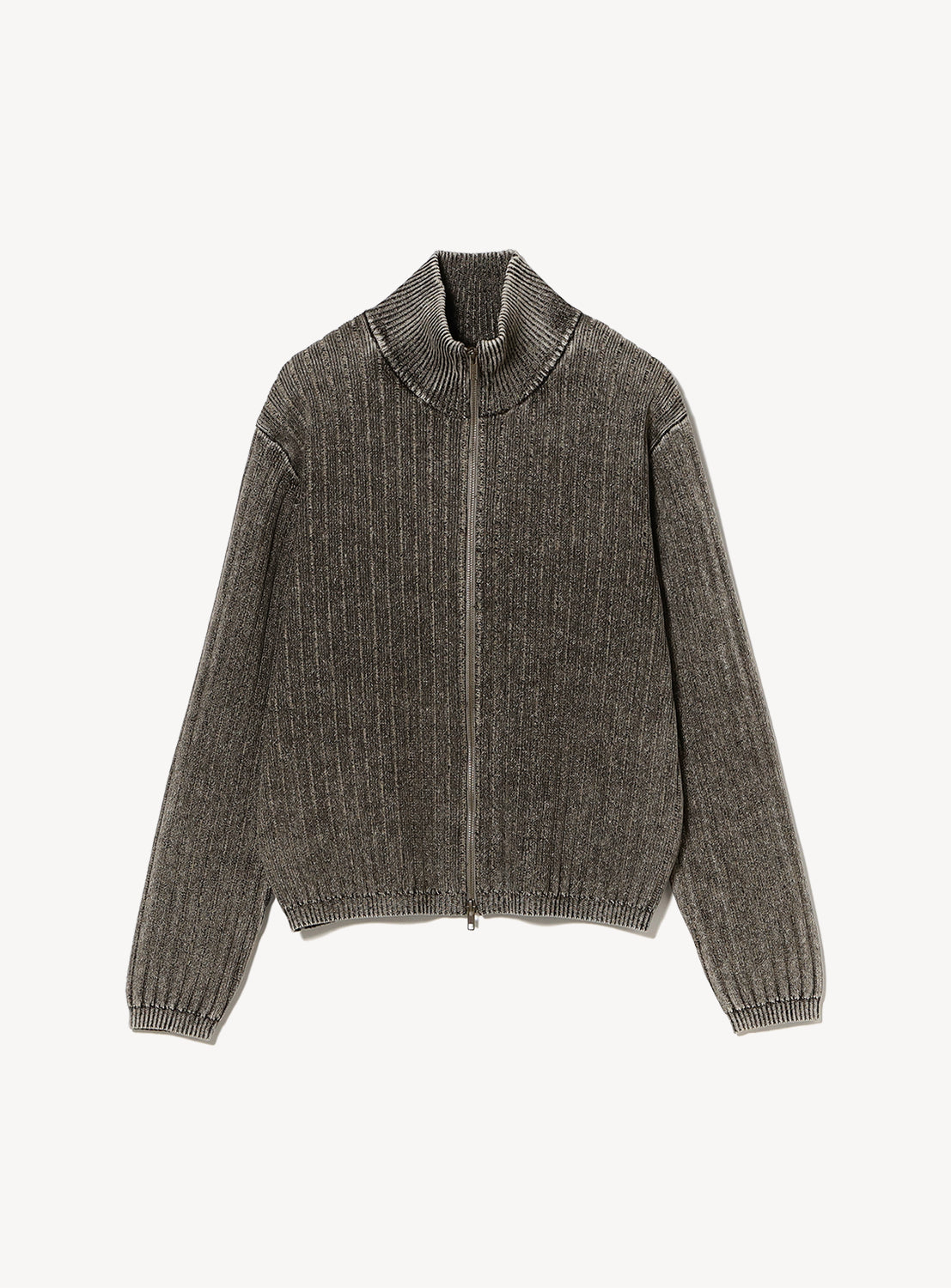 Relaxed Fit Fade Zip Knit