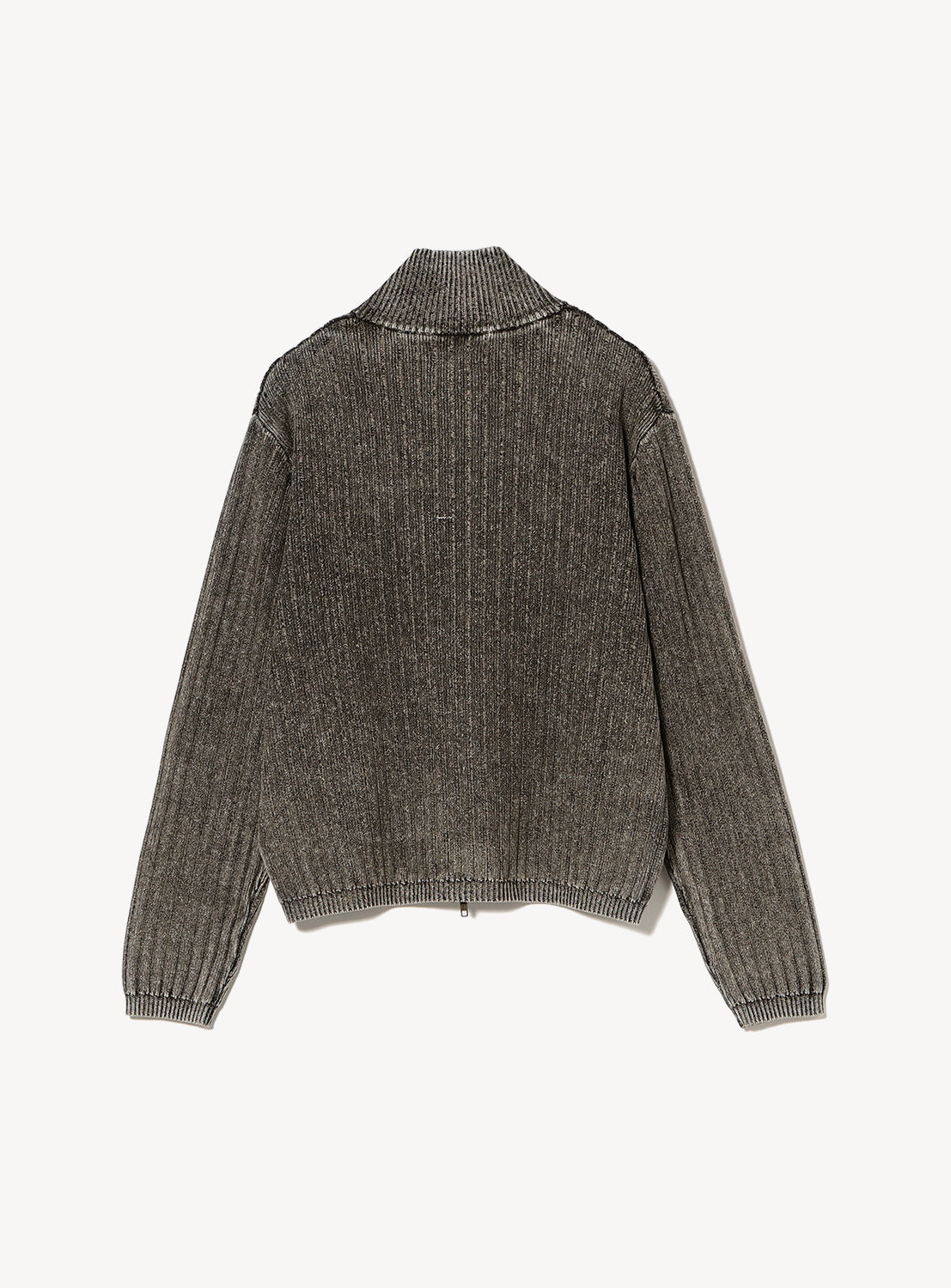 Relaxed Fit Fade Zip Knit