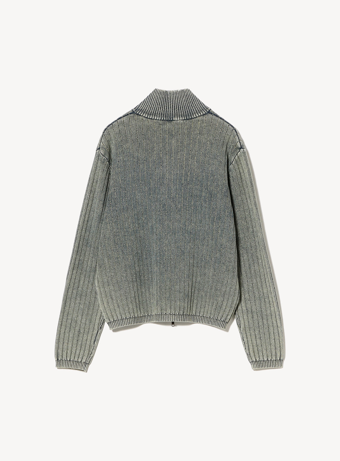 Relaxed Fit Fade Zip Knit
