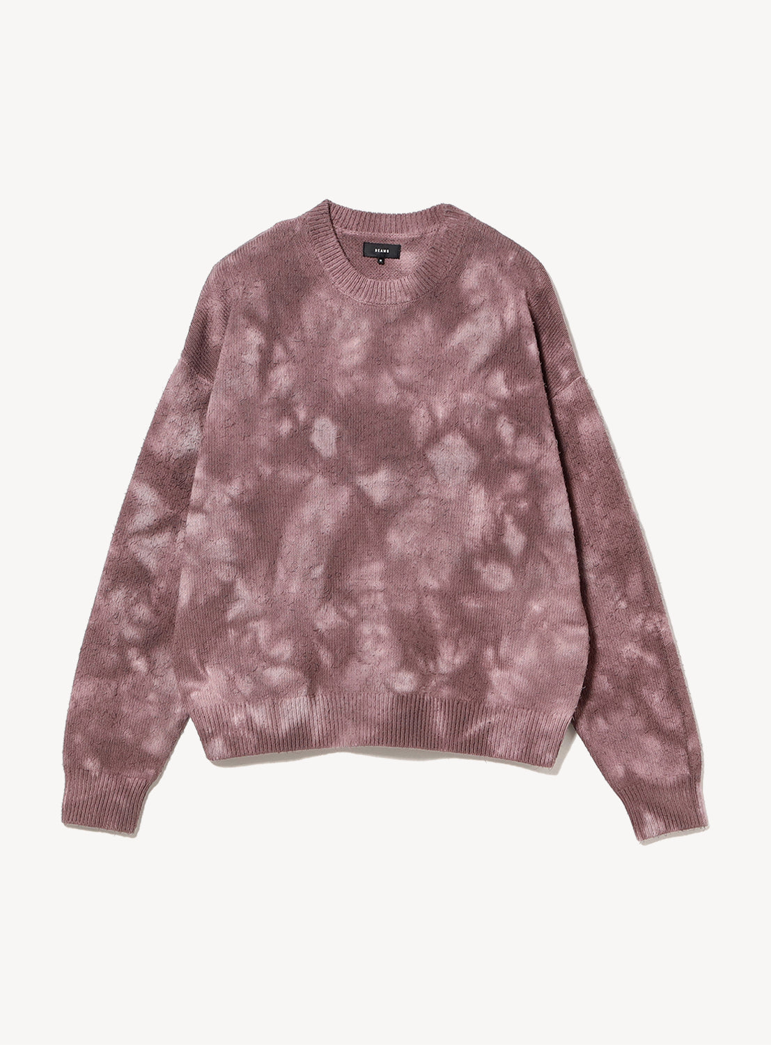 5-Gauge Garment-Dyed Crew Neck Knit Sweater