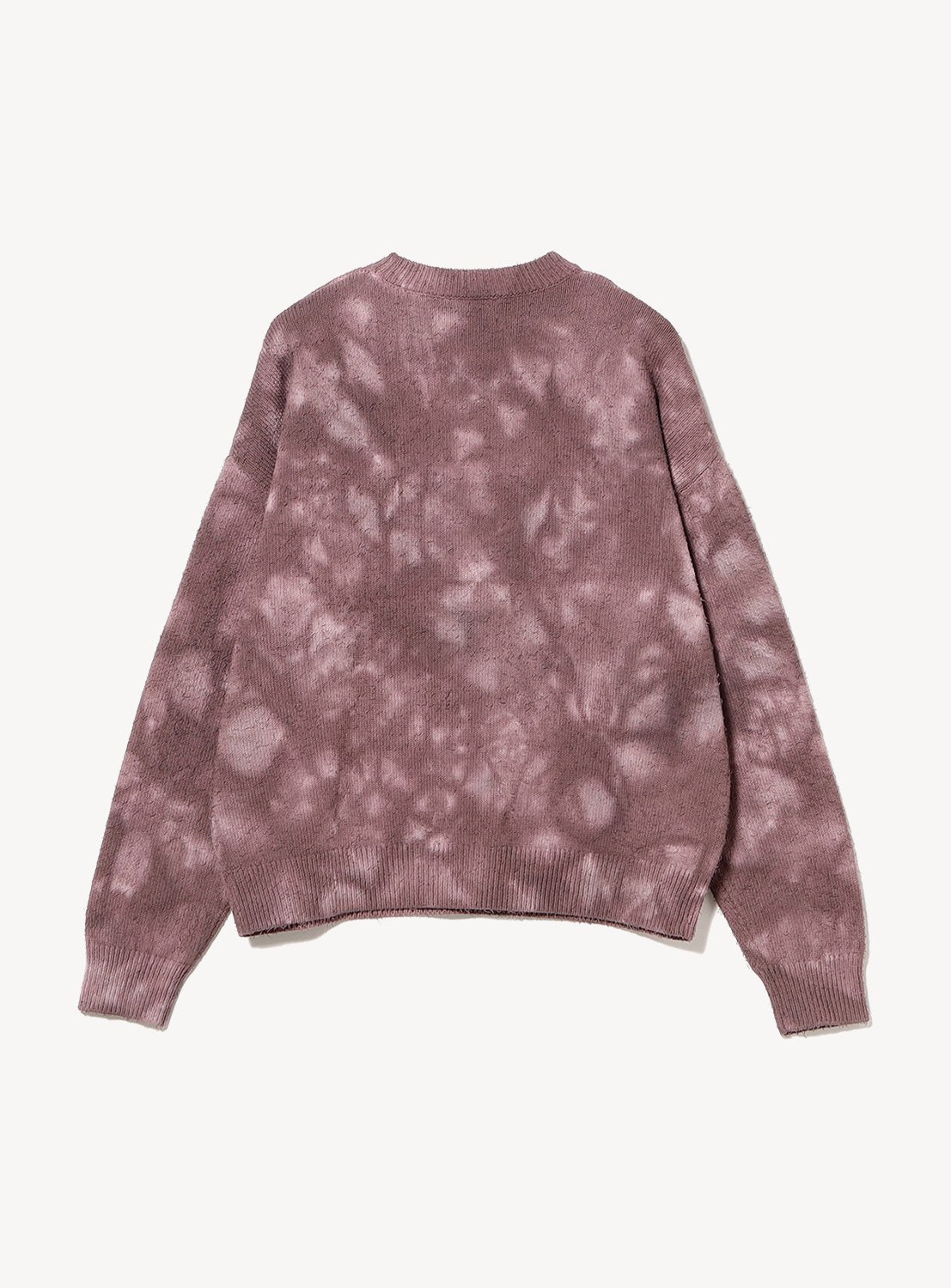 5-Gauge Garment-Dyed Crew Neck Knit Sweater