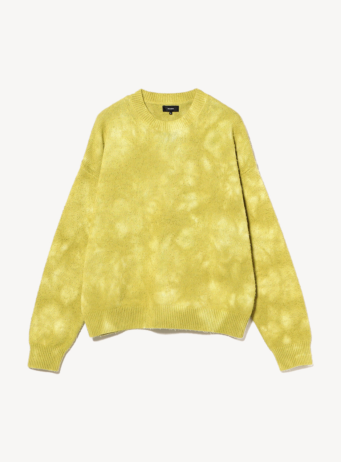 5-Gauge Garment-Dyed Crew Neck Knit Sweater