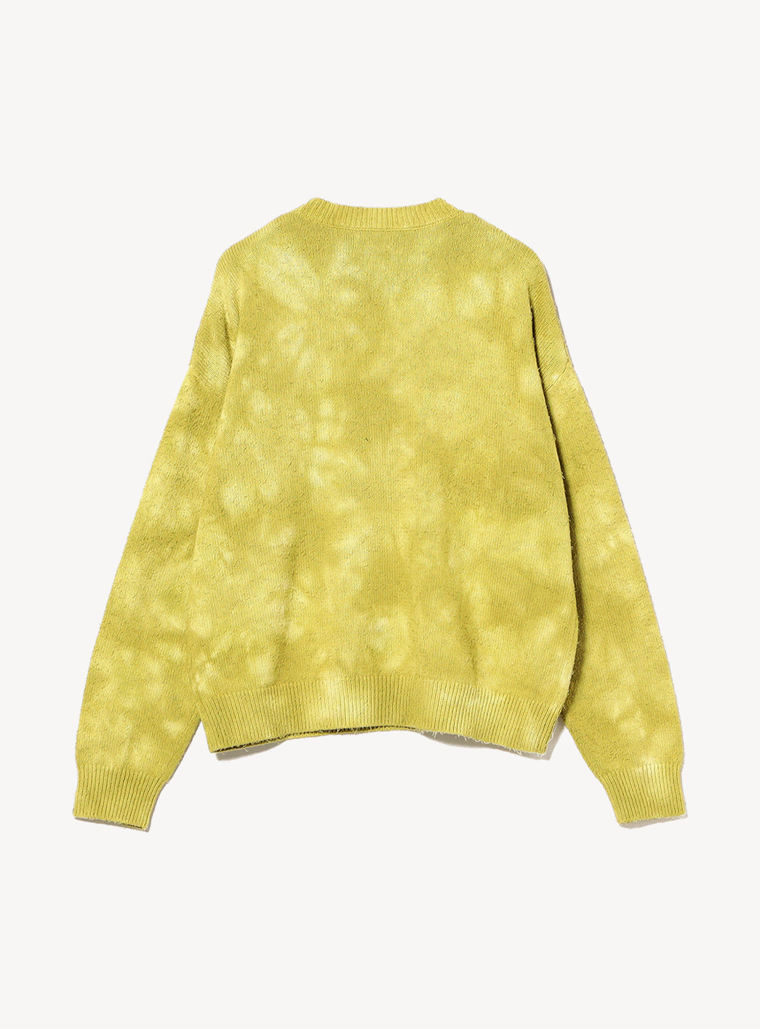 5-Gauge Garment-Dyed Crew Neck Knit Sweater