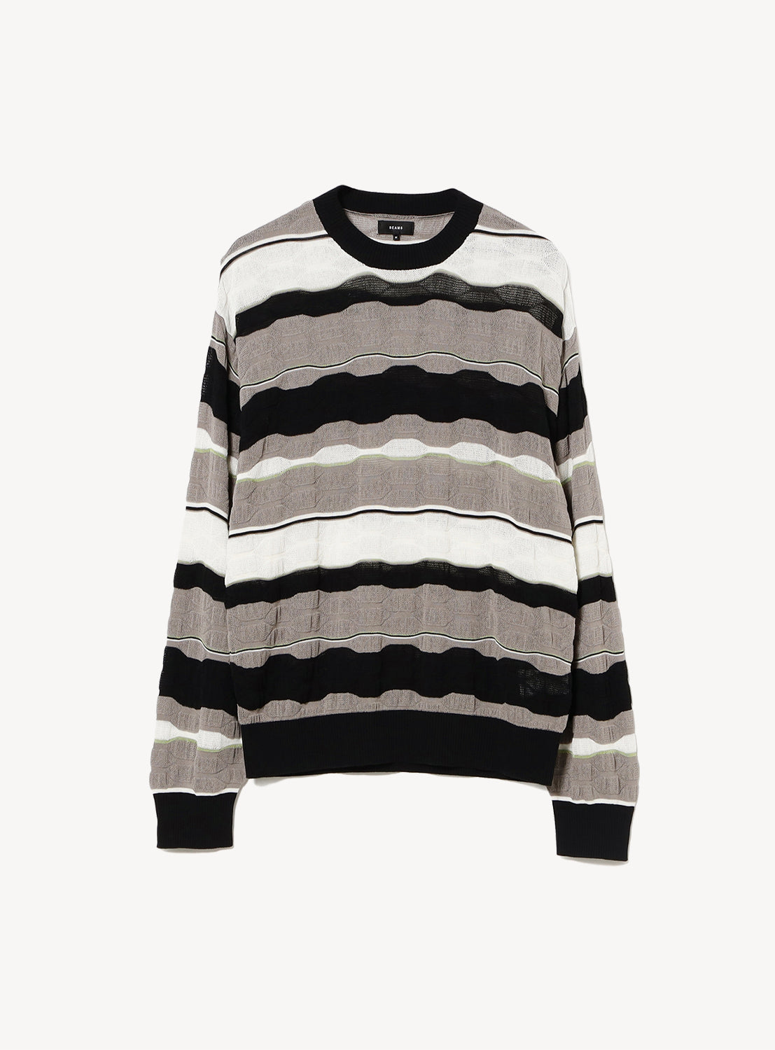 12-Gauge Jacquard Multi-Stripe Knit Sweater