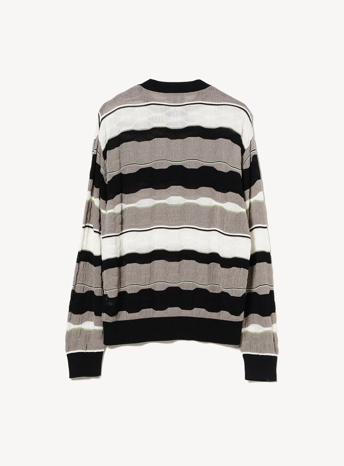 12-Gauge Jacquard Multi-Stripe Knit Sweater