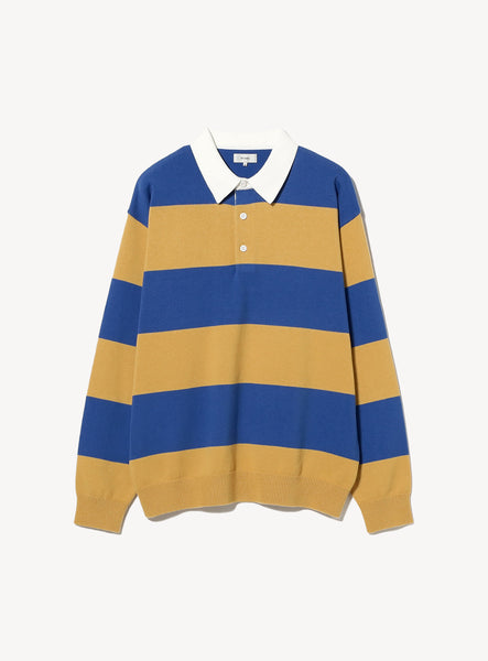 Wide Fit 7-Gauge Rugby Knit Polo Shirt