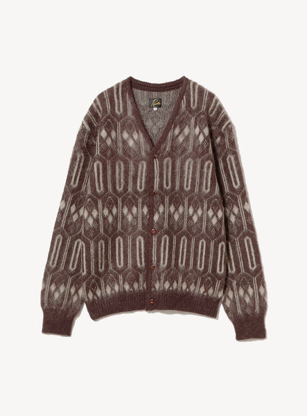 Geometric Mohair Cardigan