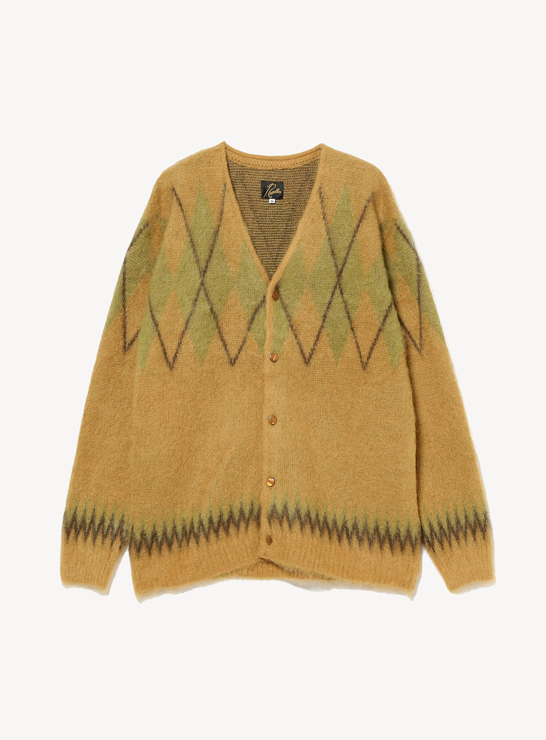 トップス BEAMS Argyle Mohair Cardigan Mohair Argyle Cardigan