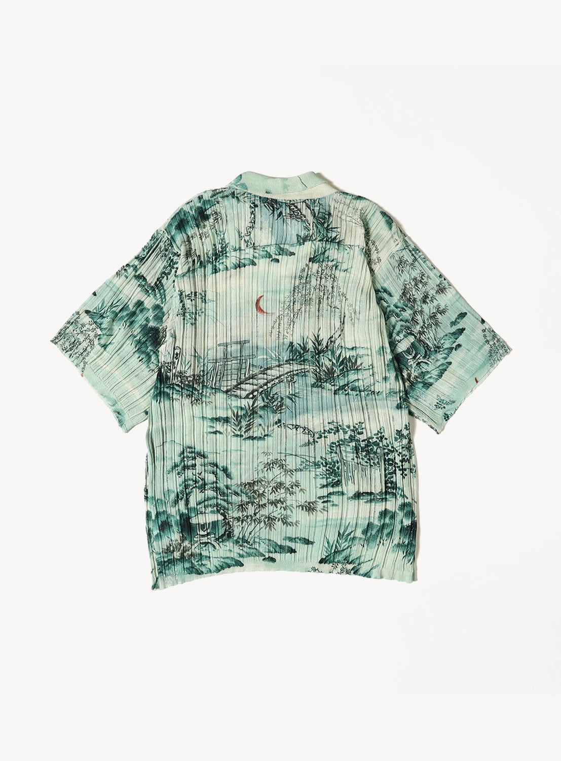 Japanese Pattern Aloha Transfer Print Polo Knit
